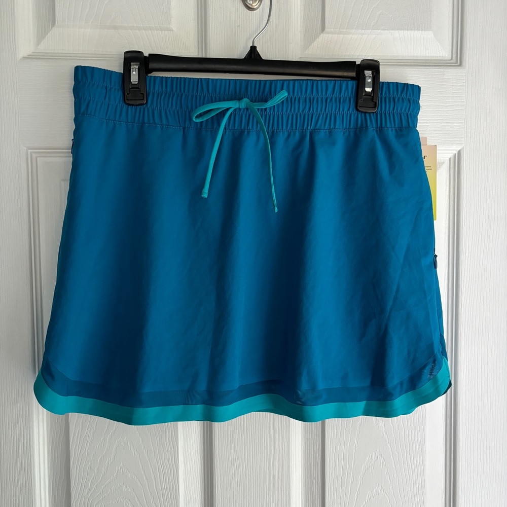 NEW! Summersalt Beyond the Lounge Colorblock Nylon Swim Cover Up Skirt Sz L - Picture 2 of 7